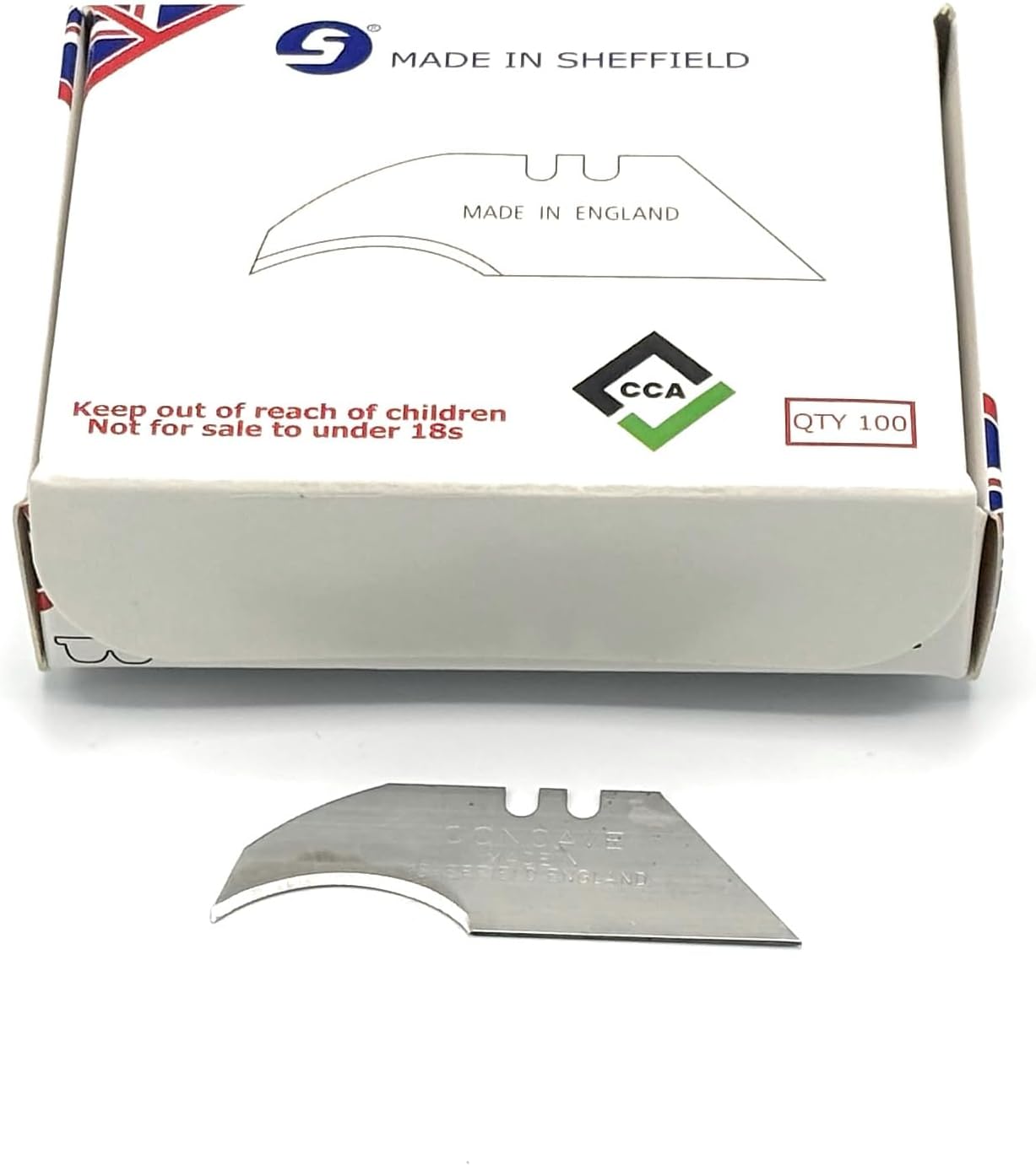 CCA Concave Trimming Knife Blades x 100