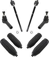 Vista 21 de TRQ Kit de dirección interior y exterior para lado del conductor y del pasajero delantero, con cremallera de dirección y fuelle de piñón compatible