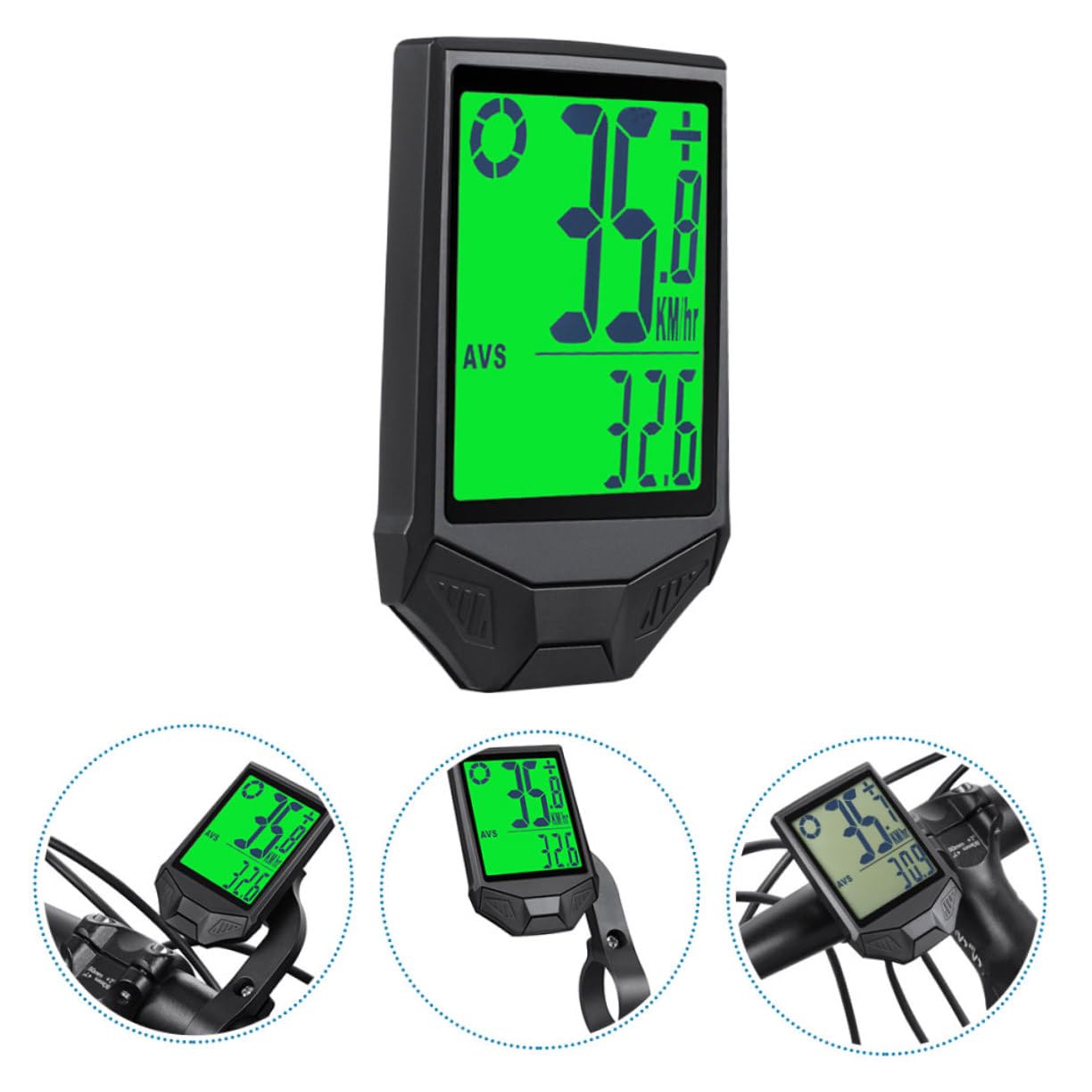 Tachimetro Bici Digitale Nero, per Bici Pieghevole