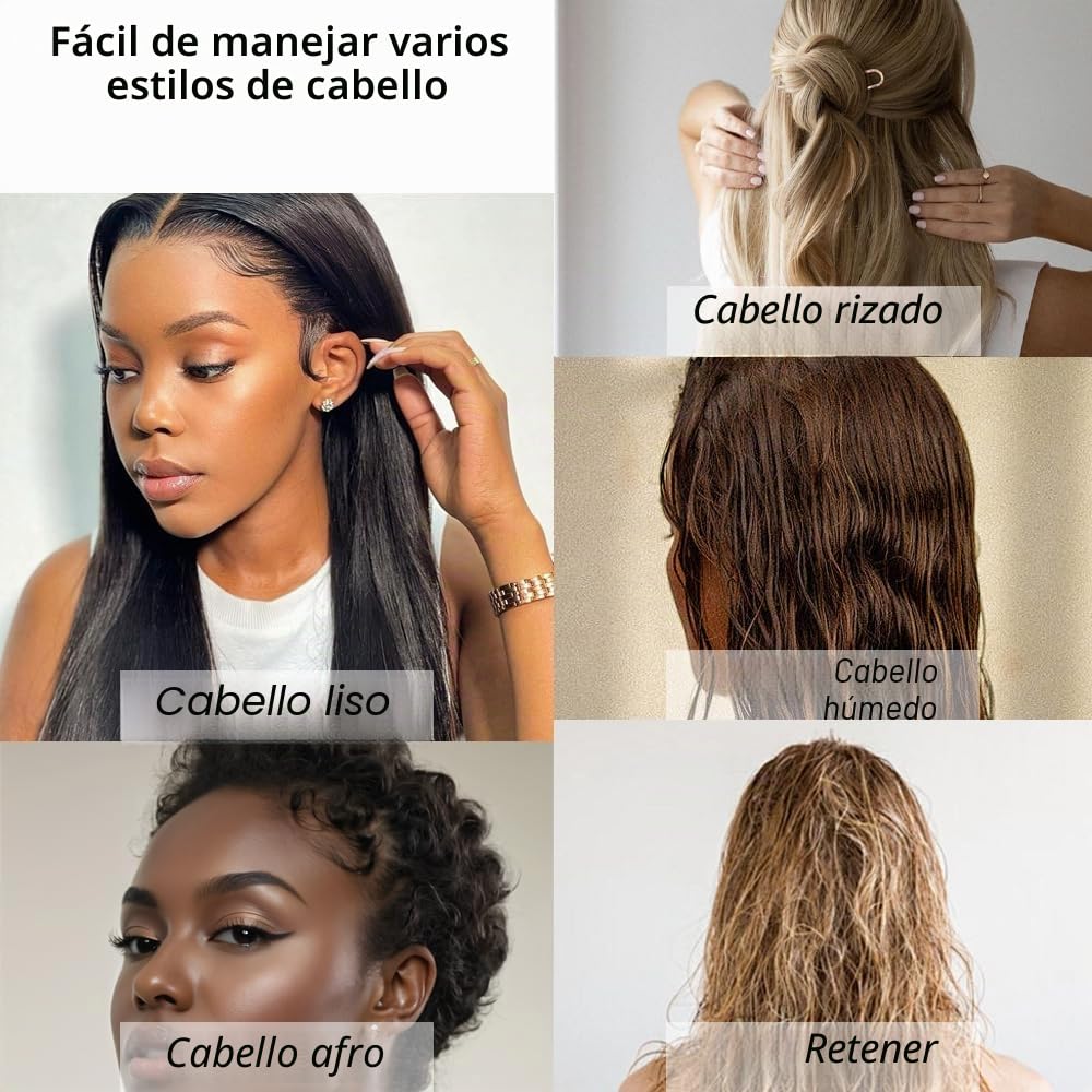 Peine de Dientes Anchos, Peine de Ducha con Colgador, Peine para Peinar, para Desenredar el Pelo Mojado o Rizado
