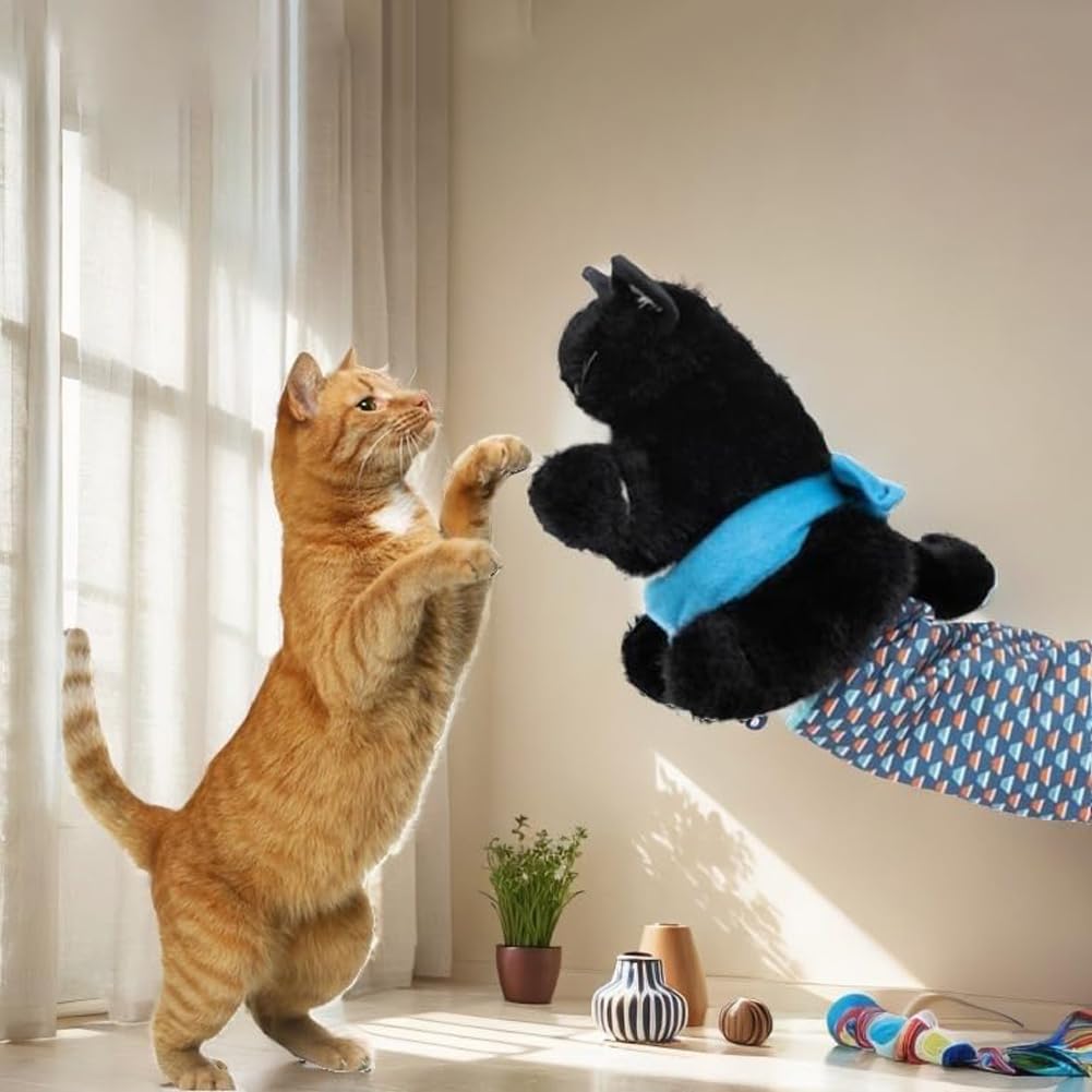 Katzen Puppet Wrestler Katze Handpuppe Plüschtier Spielzeug Stofftier für Katzen