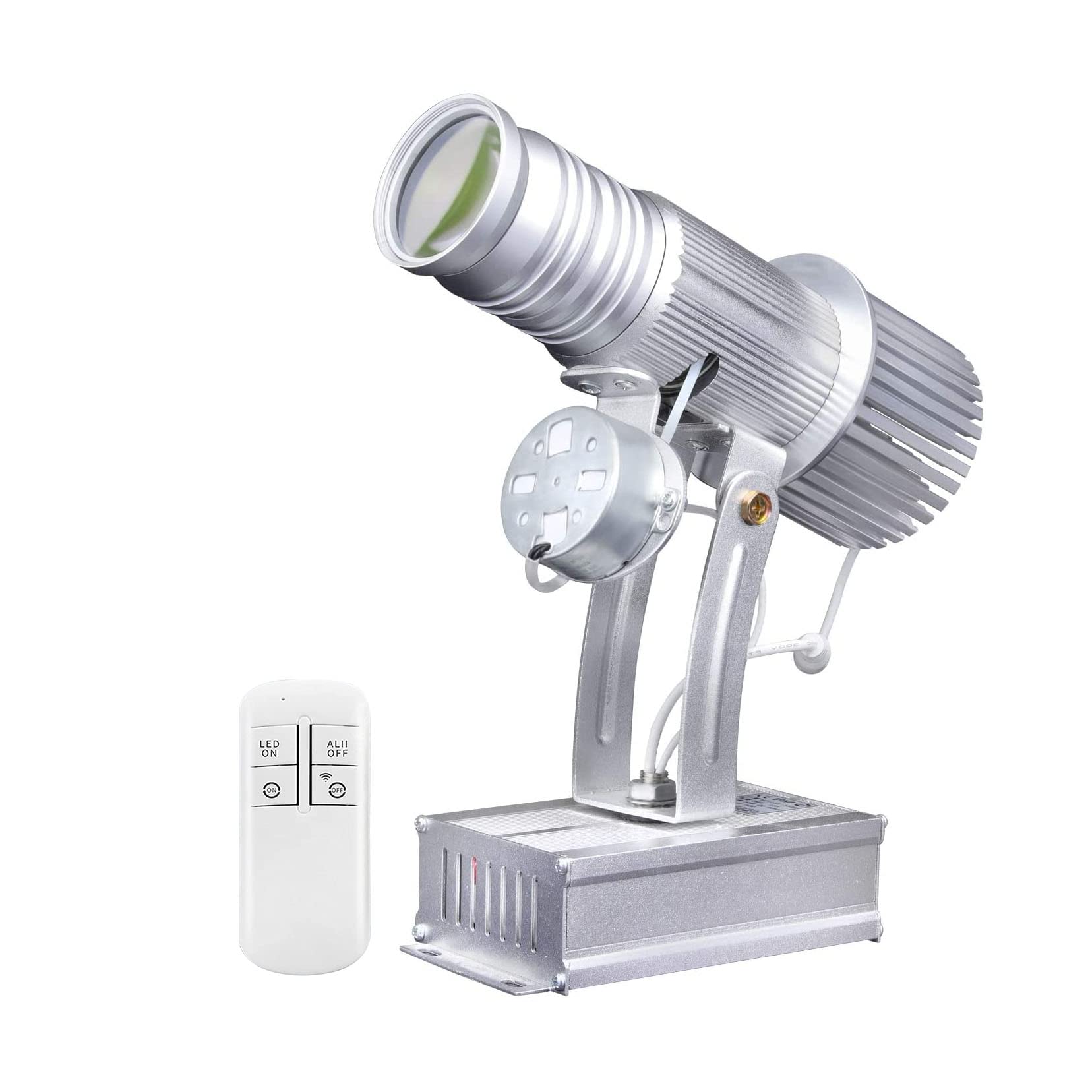 HD 35W LED GOBO Logo Projectors Advertising Light, Free Custom Pattern for Mall Store Car Wash Company Bar Restaurant Wedding (Silver,IP20)