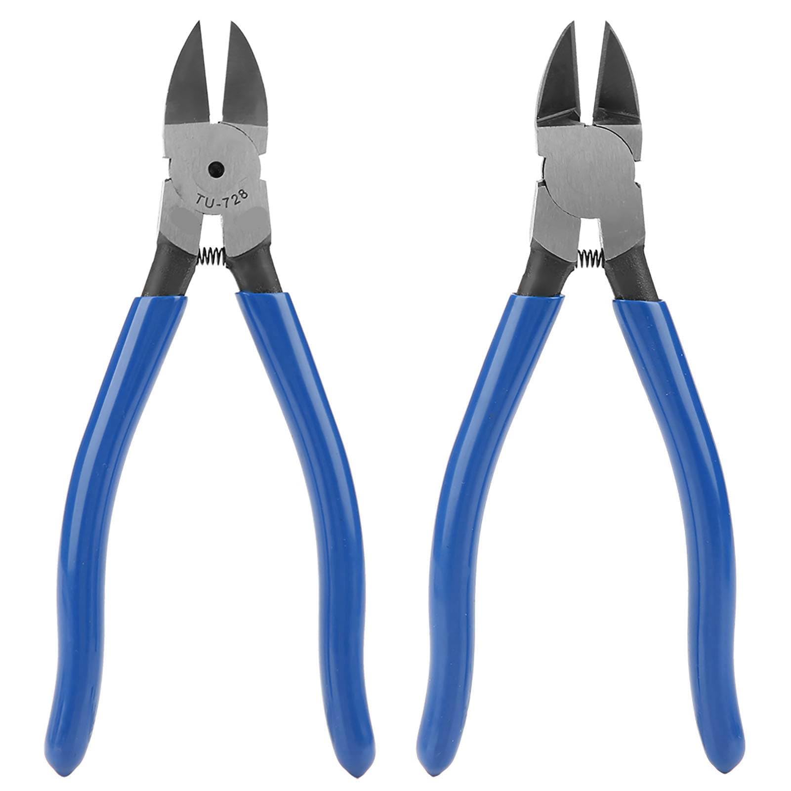 Alicates de Corte Diagonal Azules de 8 Pulgadas, 10 Uds., para Corte de Cables y Corte de Cables de Precisión