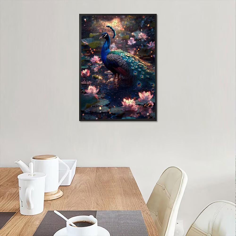 Puzzle 3000 Teile Erwachsene, Jigsaw Puzzle Erwachsene 3000 Teile, Pfauen Puzzles, Impossible Klassische Puzzles, Herausfordernde Familie Aktivität Spiele, für Home Decor und Geschenke DX0YL2-306