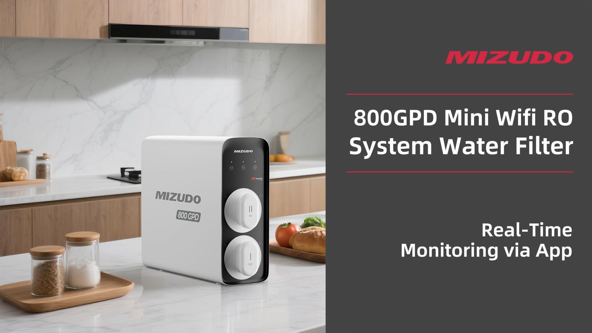 MIZUDO Reverse Osmosis Water Filter Tankless, 8 Stage Reverse