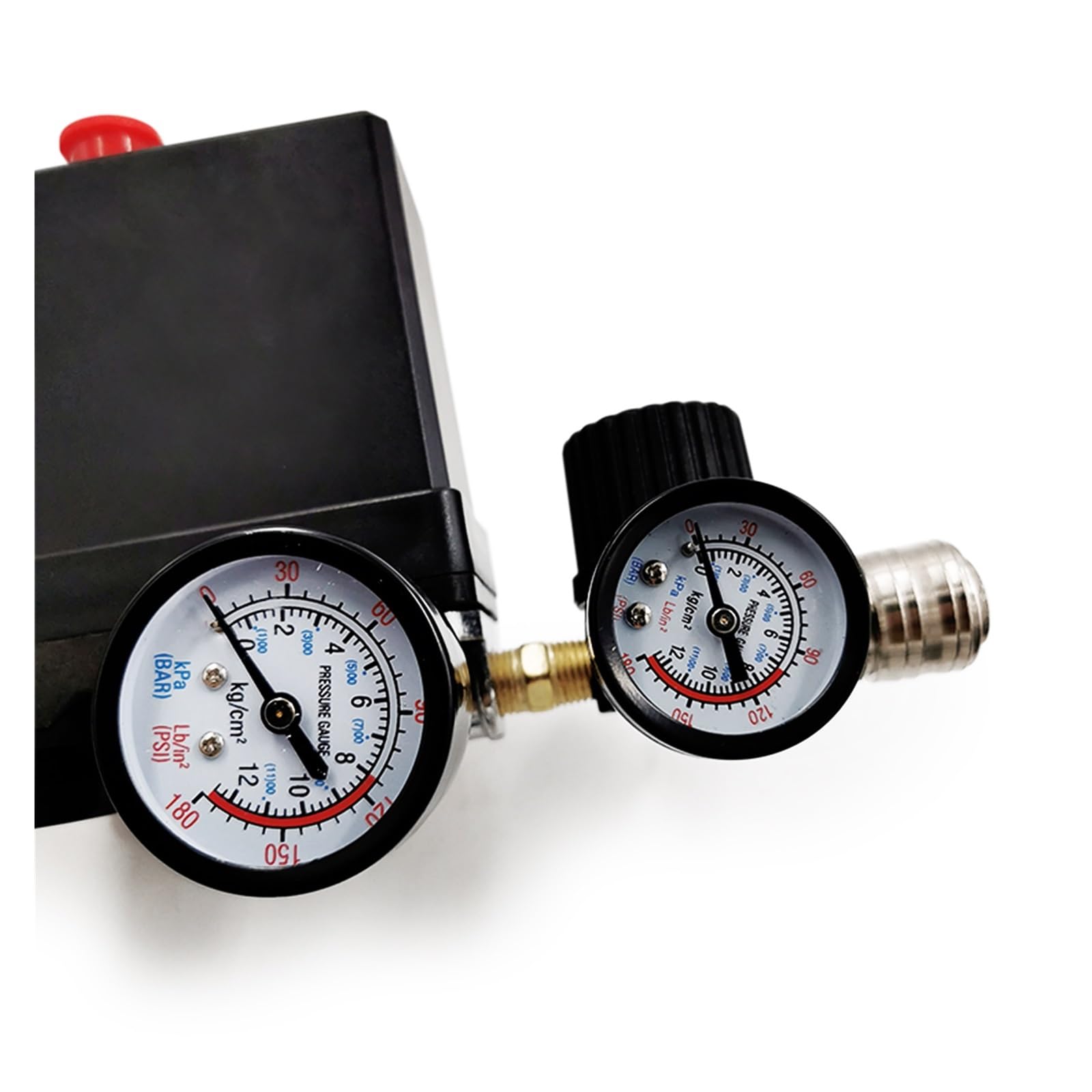 240 V / 380 V Dauerhafter Regler Duty Air Compressor Pump Druckschalter Regelventil 7,25-125 PSI mit Manometer (Color : 220V)