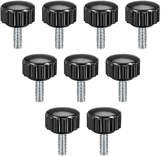 Tool parts M4x10mm Male Thread Knurled Clamping Knobs Grip Thumb Screw On Type 9 Pcs