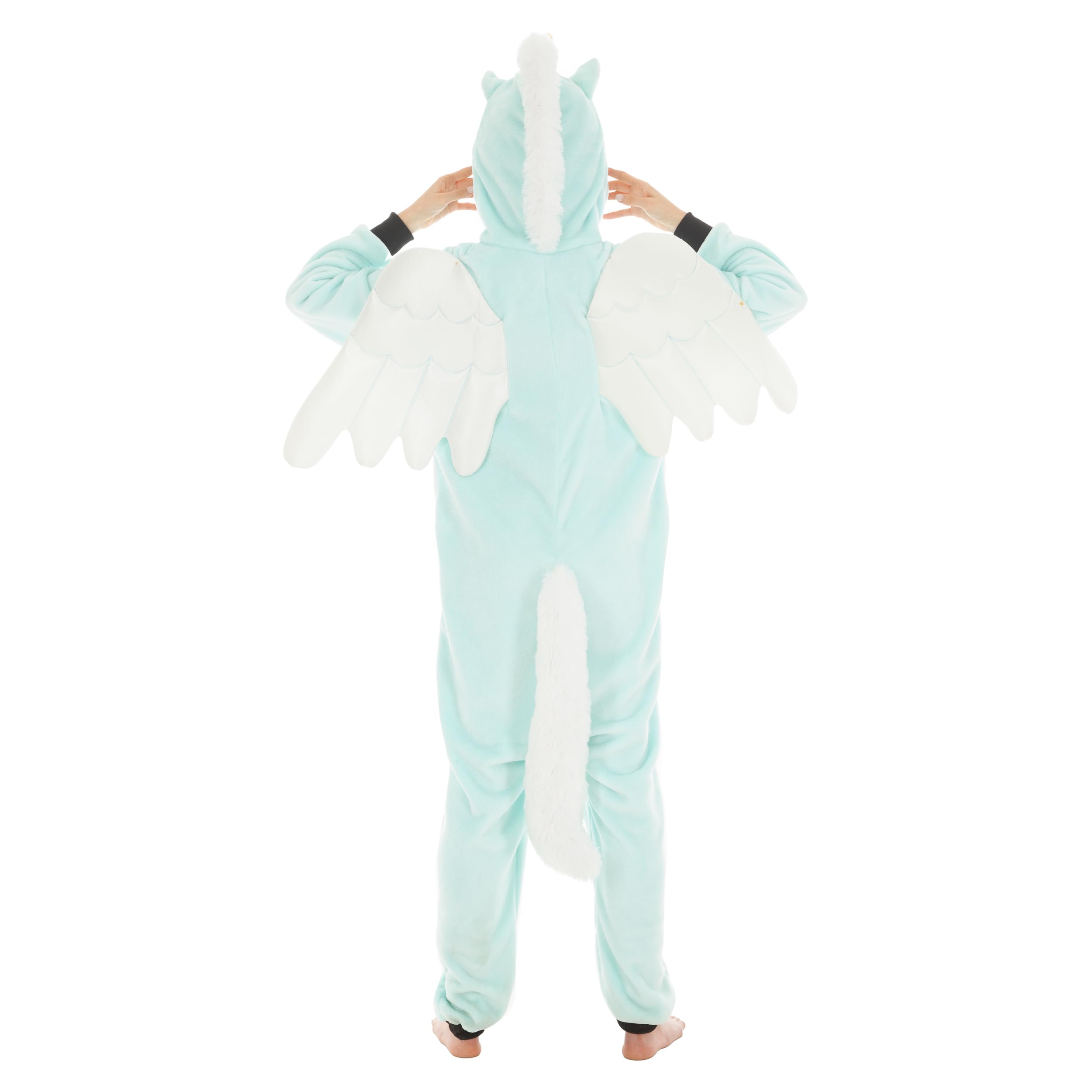 Chaks - Einhorn Overall mit Kapuze, Onesie für Damen und Herren