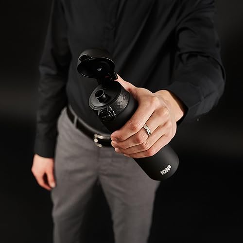 Miniatura 10 de Ion8 Botella de agua, 16.9 fl oz18 oz, a prueba de fugas, fácil de abrir, bloqueo seguro, apto para lavavajillas, sin BPA, funda higiénica, asa de