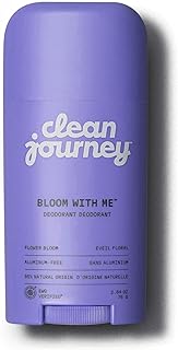 cleanjourney Aluminum-Free Deodorant, Odor Control With Baking Soda, Natural Origin Ingredients, EWG Verified & No Harmful Chemicals, Vegan, Bloom With Me, 2.64 Oz