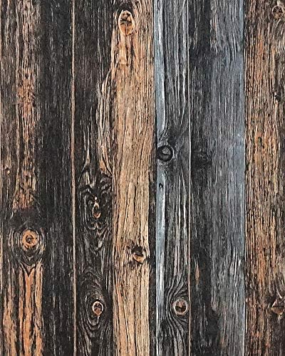 Distressed Wood Wallpaper Weathered Wood Wallpaper Self Adhesive Wallpaper Removable Wallpaper Stick and Peel Reclaimed Wood Wallpaper Peel and Stick Wallpaper Wood Grain Wallpaper Roll 17.7”x78.7”