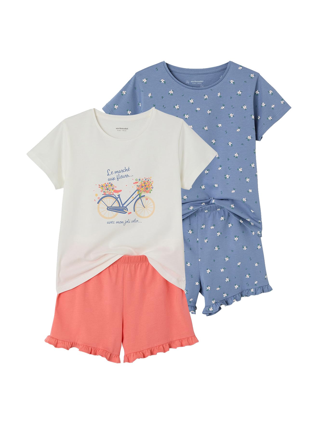 VERTBAUDET Lot 2 pyjashorts Coton Bleu 14A