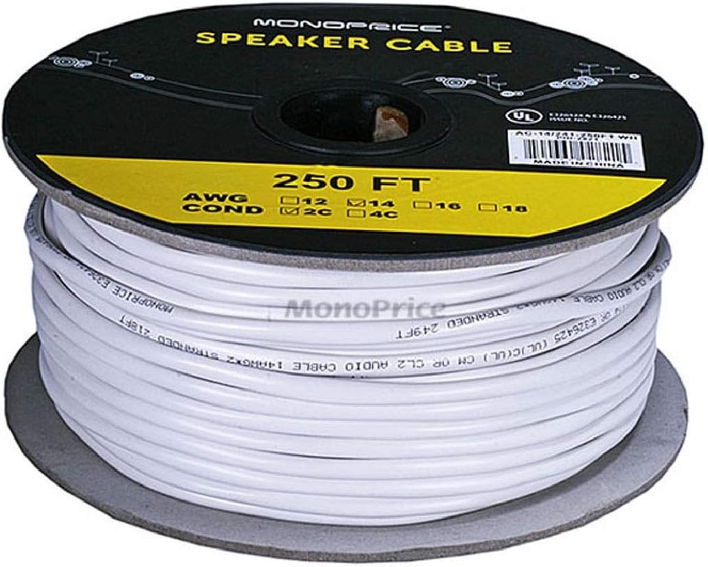 Onе-Dау Sаlе: Uр tо 50% оƒƒ Monoprice 102821 Access Series 14 Gauge AWG CL2 Rated 2 Conductor Speaker Wire/ Cable - 250ft Fire Safety In Wall Rated, Jacketed In White PVC material 99.9% Oxygen-Free Pure Bare Copper Onе-Dау Sаlе: Uр tо 70% оƒƒ Monoprice 102821 Access Series 14 Gauge AWG CL2 Rated 2 Conductor Speaker Wire/ Cable - 250ft Fire Safety In Wall Rated, Jacketed In White PVC material 99.9% Oxygen-Free Pure Bare Copper