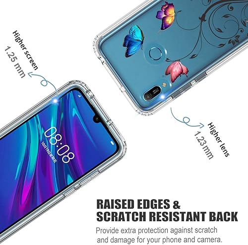 Miniatura 9 de Funda para Y6 2019Y6 Pro 2019Y6sHonor Play 8AHonor 8A con protector de pantalla de vidrio templado, funda protectora de cuerpo completo con patrón