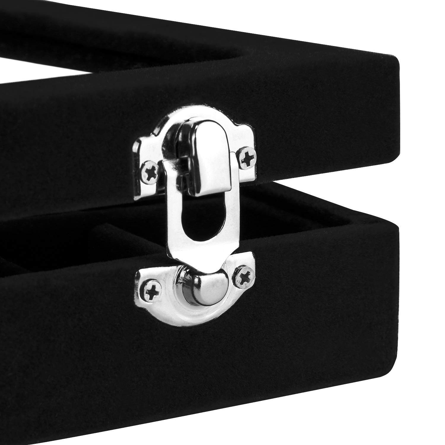 Meshela Women's Jewellery Case/Storage Box with 24 Compartments black