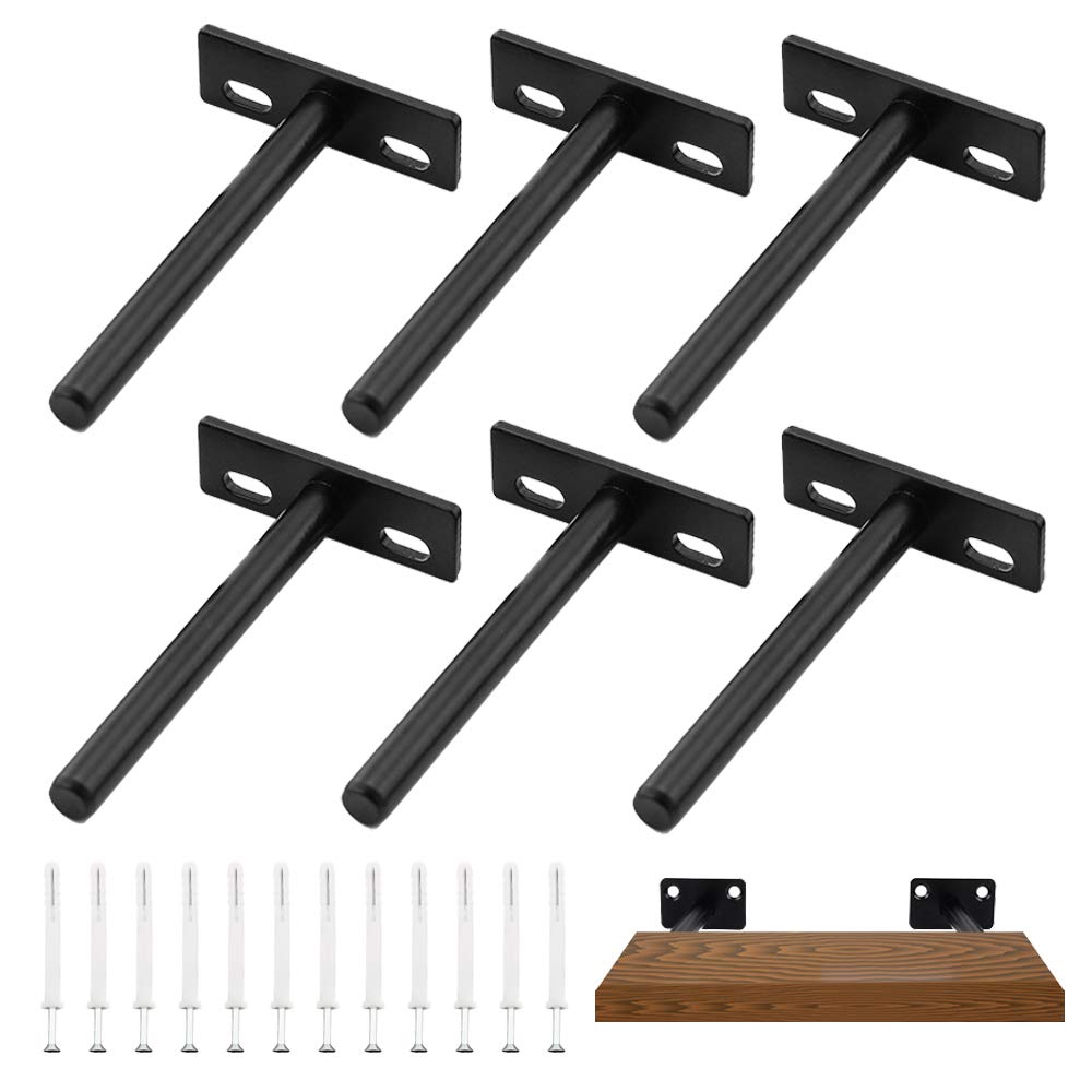Buy 6PCS Floating Shelf Bracket, Solid Steel Floating Heavy Shelf