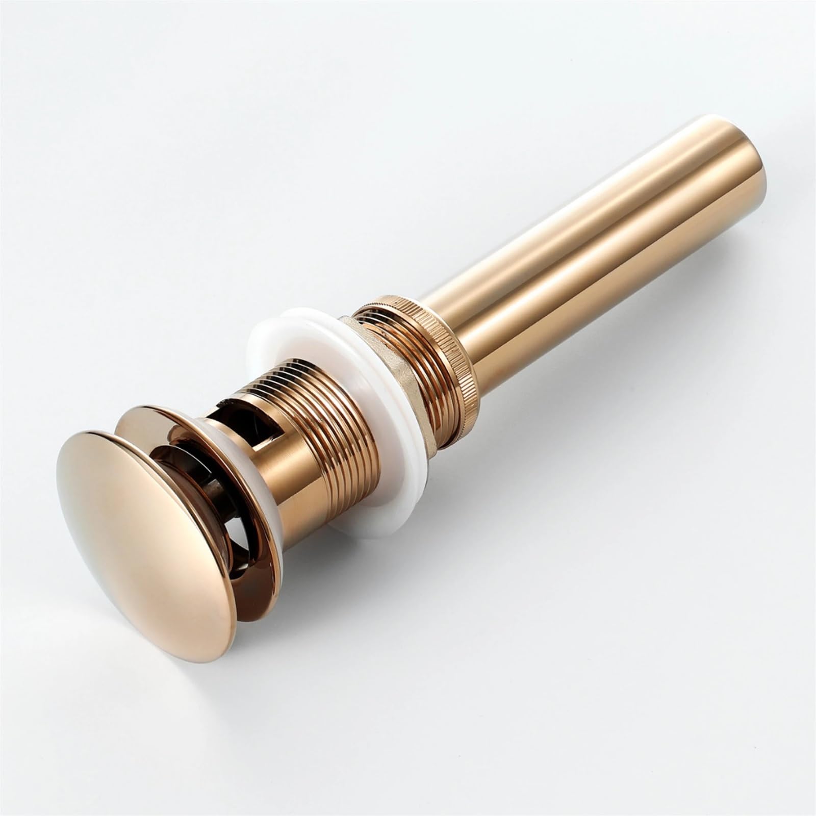 Mosiężna Umywalka Umywalka Odpływ Mosiężny Korek Spustowy Złota Umywalka Do Łazienki Odpływ Z Przelewem I Bez (Color : Rose Gold, Size : 66mm)