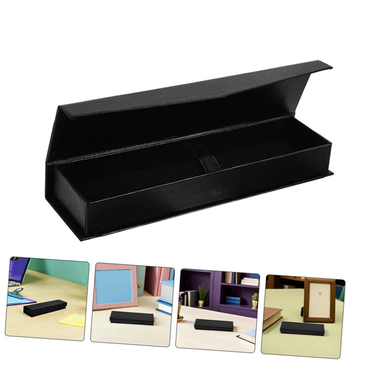 Scatola Regalo per Penne Nero Design Elegante e Resistente, 10 Pezzi per Back To School Party, Compatibile Penne a Sfera e Stilografiche, per Riunioni di Lavoro