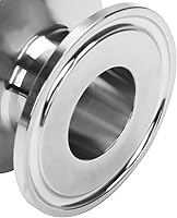 Vista 4 de DERNORD Tubo sanitario SS304 de triple abrazadera con 1,5 pulgadas Tri Clamp Tubo de 1 pulgada OD (longitud del tubo: 0.984 in)