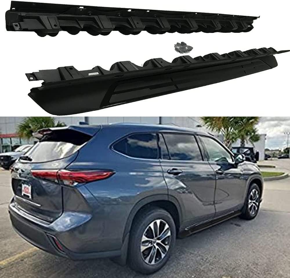 Estribos para Toyota Highlander 2021 2022 en aluminio con barras laterales faldones