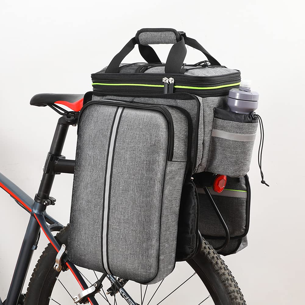 Lixada Alforjas para portaequipajes, bolsa para portaequipajes, bolsa impermeable para asiento de bicicleta, mochila, bolso bandolera, 20L-35L, 38 x 24 x 26 cm
