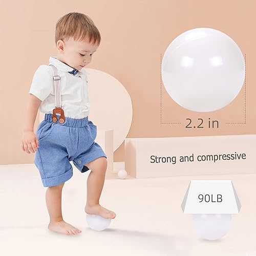 Miniatura 4 de STARBOLO Piscina de bolas con 200 bolas para niños pequeños  Pozo de bolas emergentes rosas para niños de 4 pies47.2 in para niños pequeños, valla