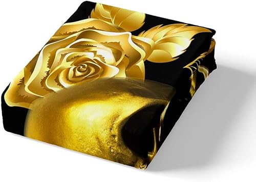 Miniatura 2 de Erosebridal Juego de ropa de cama de calavera de azúcar, funda de edredón gótica tamaño King, funda de edredón rosa dorada para niños, adolescentes