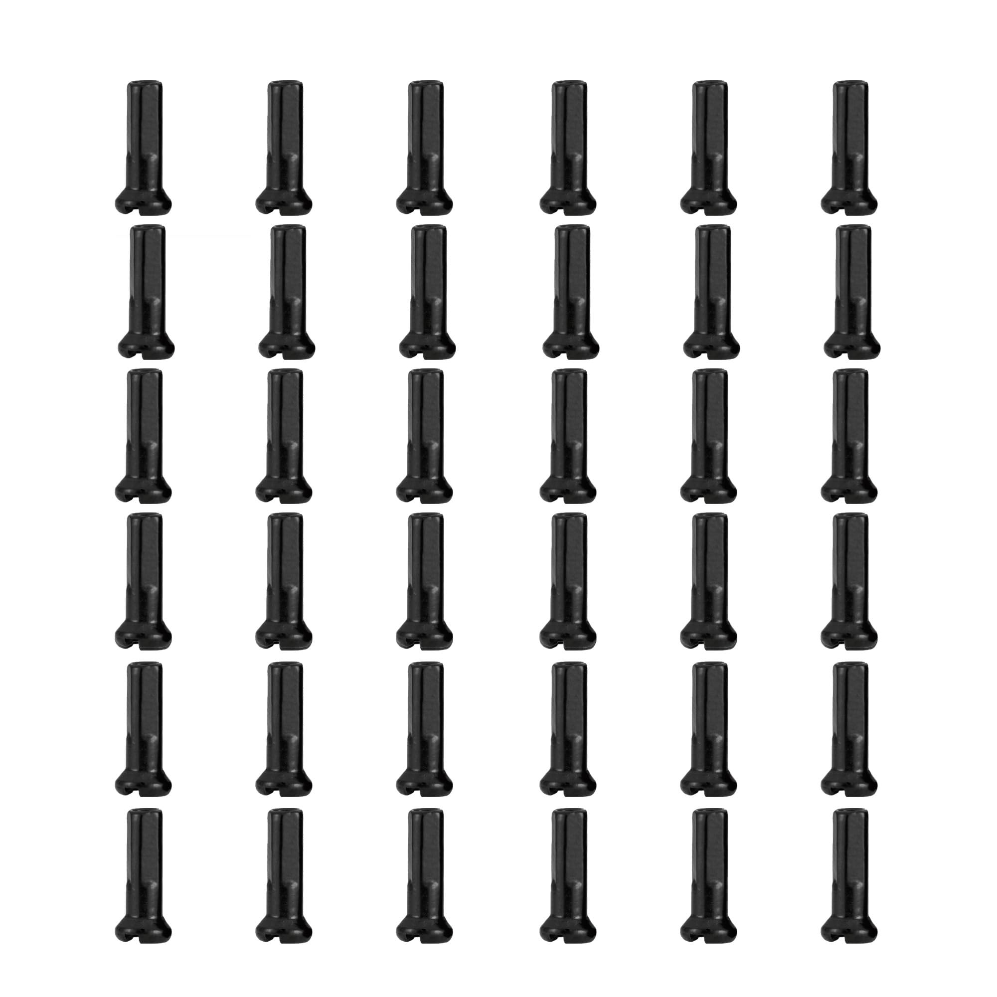 TSTRAUM 36 Stück Fahrrad Speichen nippel,Messing Fahrrad Mountainbike Rennrad Speichen Nippel,Fit für 14G / 2mm Durchmesser Speichen (Schwarz, 14mm Länge)