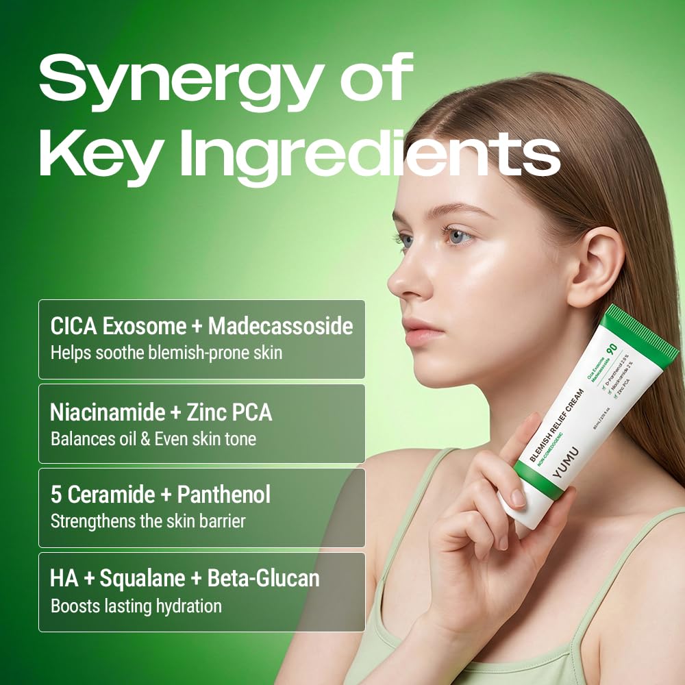 Amazon.com: YUMU Cica Exosome Crema Alivio de Imperfecciones con