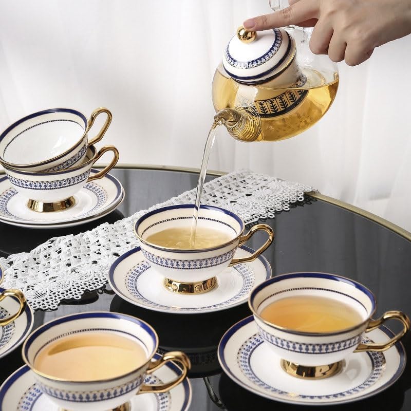 Light Luxury Flower Teapot Fruit Afternoon Tea Set Coffee Pot for Banquet Hotels