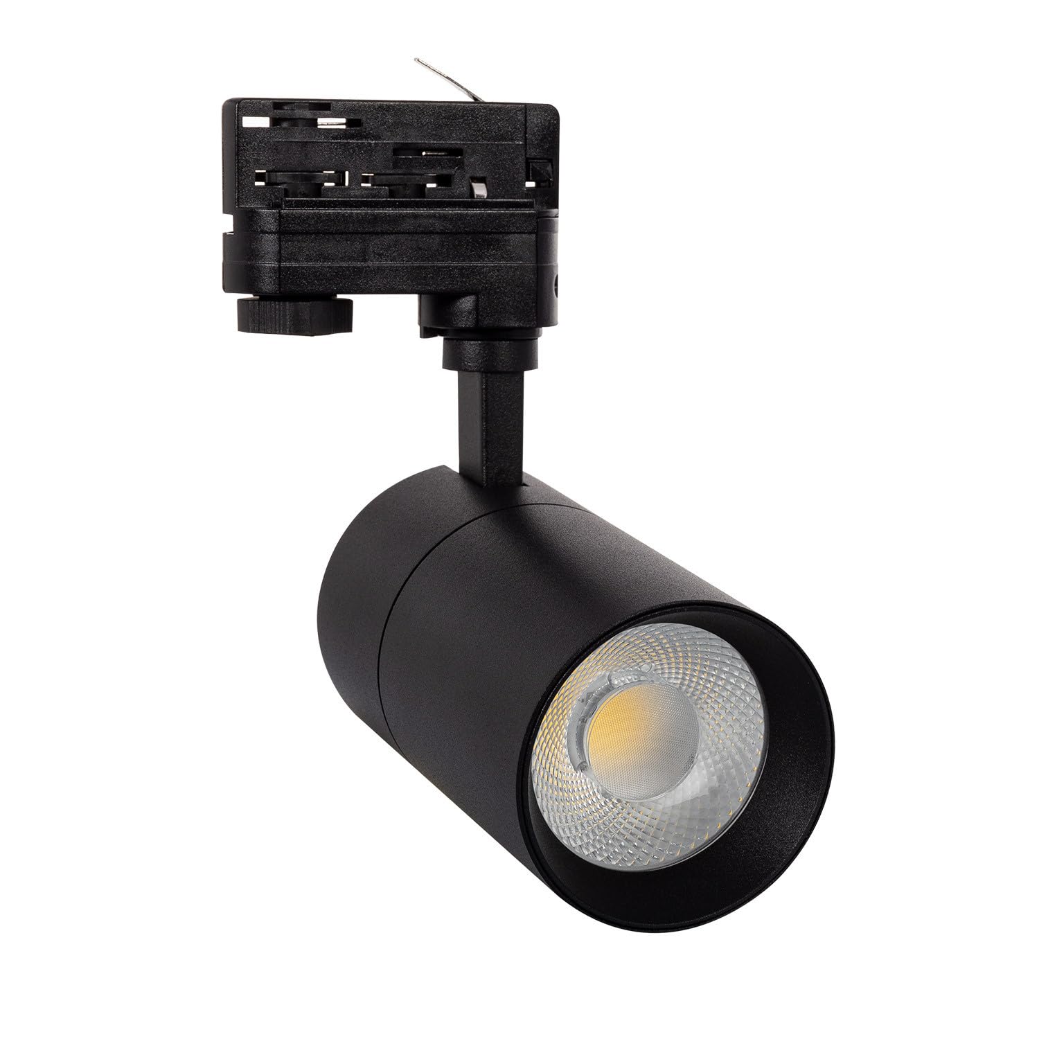 LEDKIA LIGHTING - Foco Carril LED Trifásico | 30W Regulable | No Flicker UGR15 | Luminiscencia 3000lm | Orientable | Ángulo 36° | Ideal para Comercio; Blanco Cálido 3000K; Aluminio