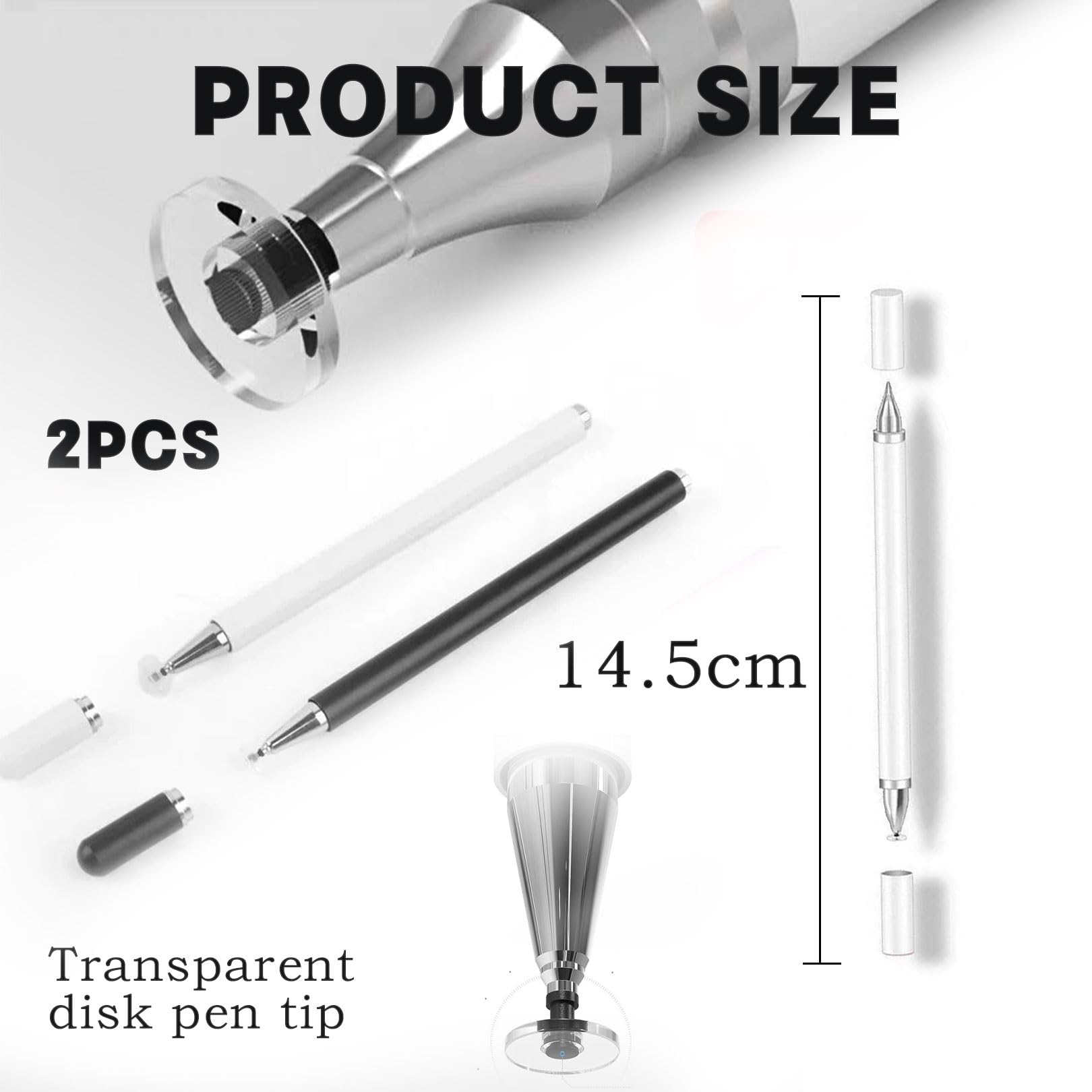 Lot De 8 Stylets 2 En 1 Mini Stylo à Bille Stylet Pour