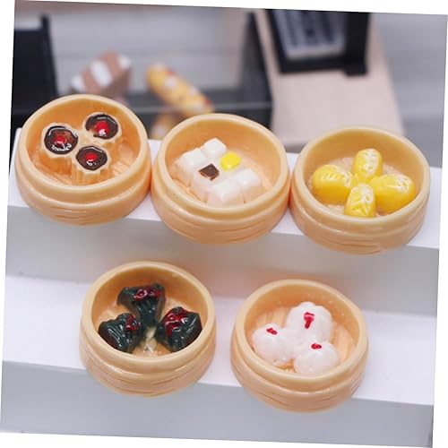 Miniatura 3 de STOBOK Mini 10 piezas de resina mini accesorios de casa artesanías simulación artificial postre accesorios mini accesorios de utilería al vapor