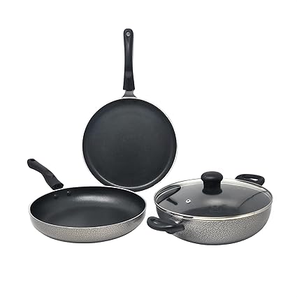 Kreme Velvet Granite Nonstick Cookware Set of 3pcs (Induction Bottom) (KAN014)