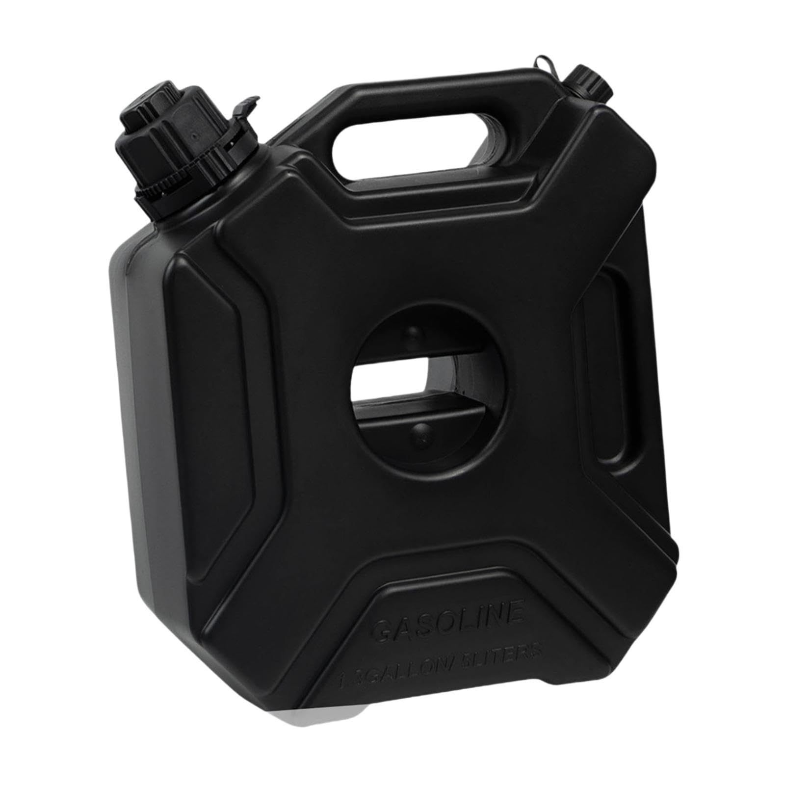 Milageto Depósito de Combustible Depósito Aceite Recipiente Portátil HDPE Alta Resistencia Adecuado para Automóvil Motocicleta SUV ATV, Negro