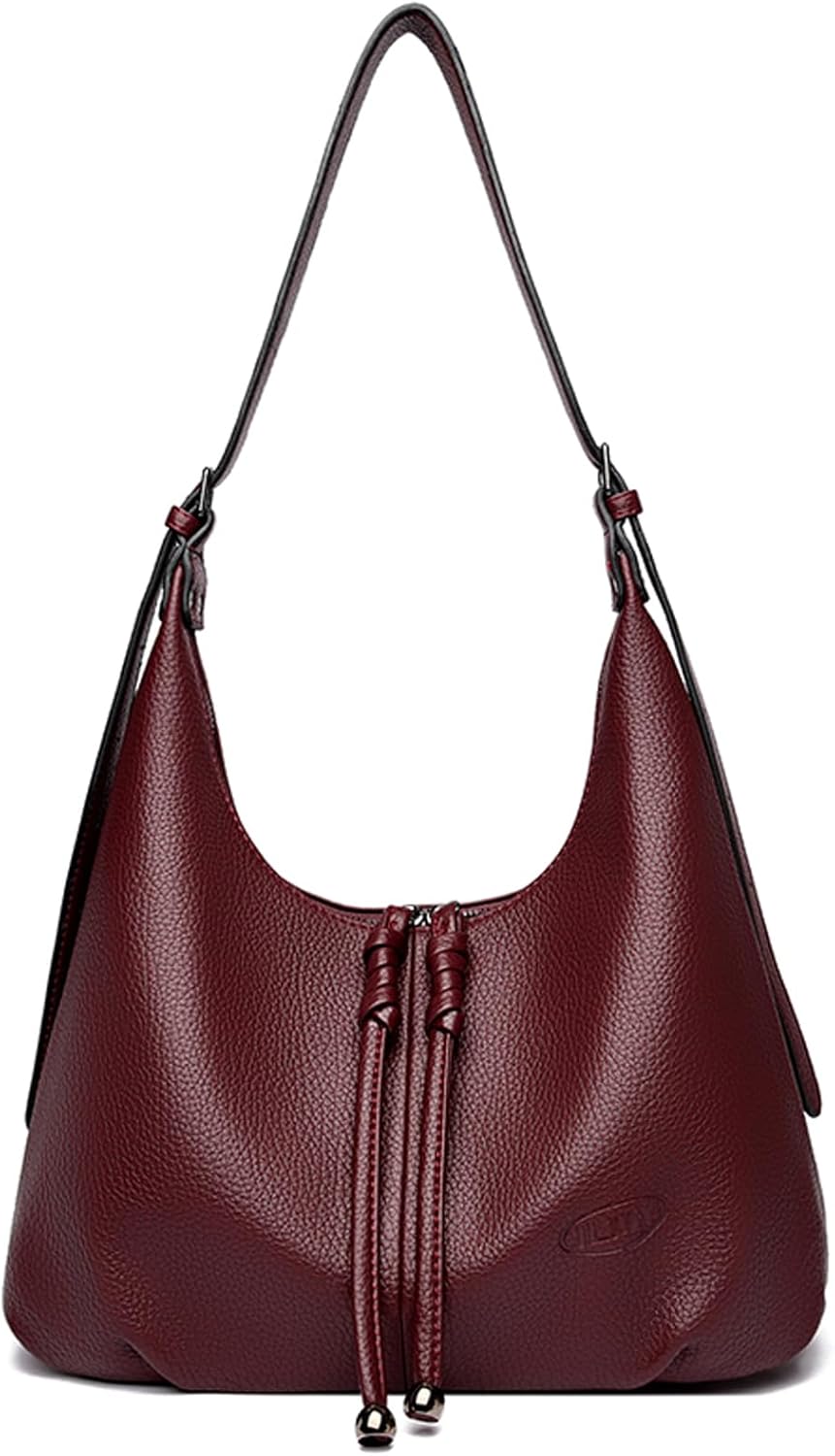 MYHOZEE Hobo Bags for Women Soft Vegan Leather Slouchy Shoulder Bag Stylish Crossbody Purse Tote Handbag with Zipper
