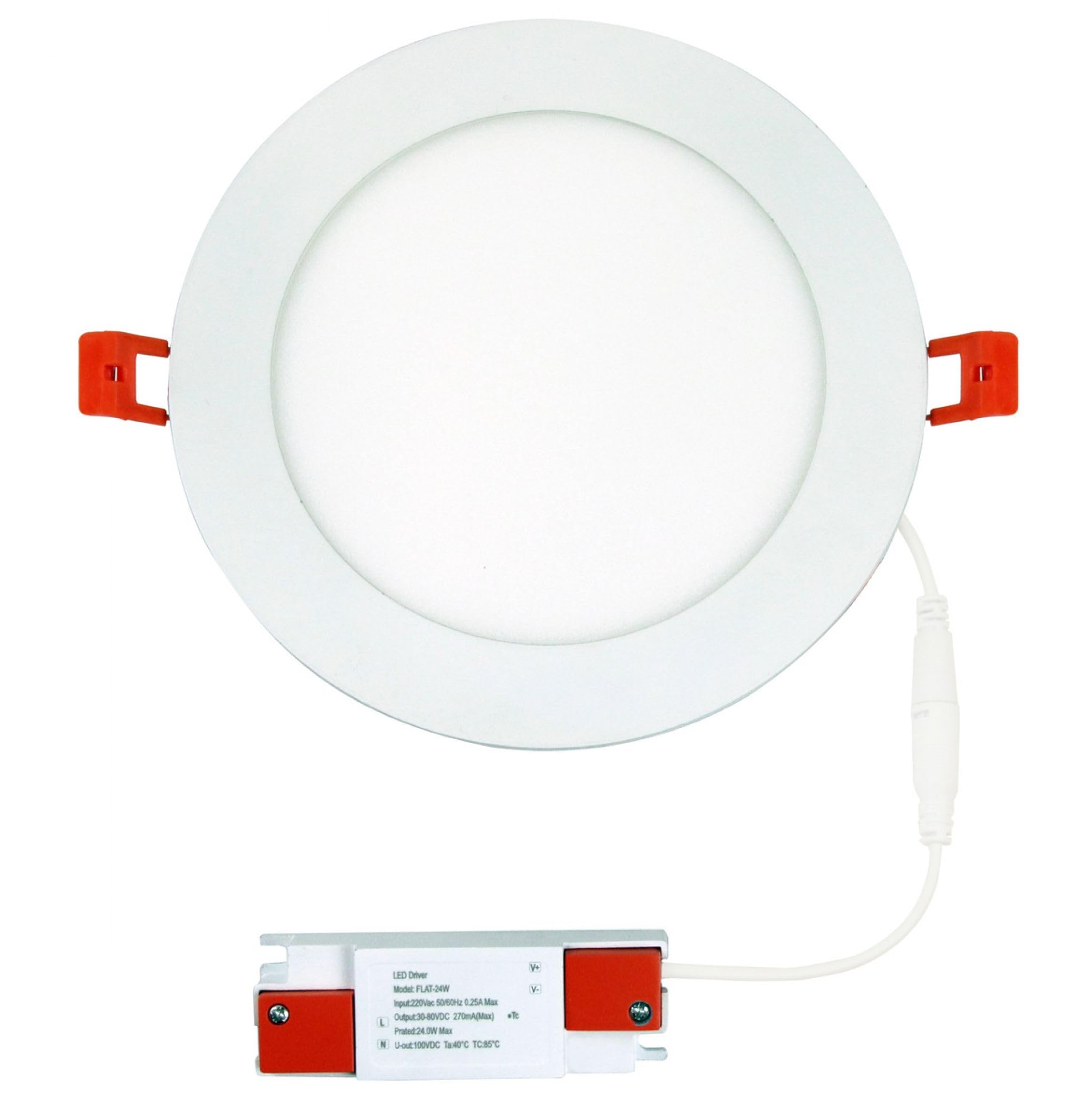 Leyton Lighting White Alpha-Ct-12W Alpha Led Panel Downlight, Ip44, 12W, Cct