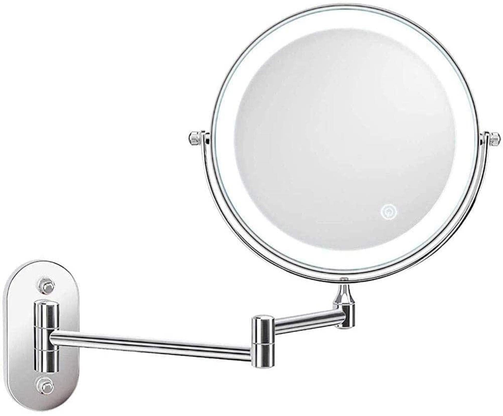 Miroir grossissant 10X mural tactile pour ne plus rater vos soins de précision