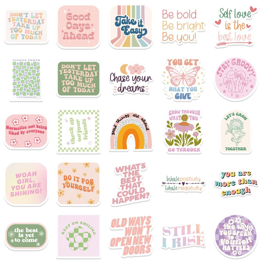 100 pezzi adesivi danesi rosa, adesivi colorati carini, adesivi, adesivi in vinile, adesivi impermeabili per adolescenti, ragazze, laptop, computer, skateboard, chitarre, custodie del telefono