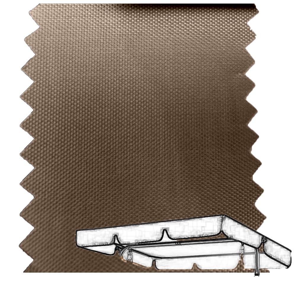 OPOLDBDMAC Swing Canopy Outdoor Porch Swing Seat Canopy Cover，Waterproof Hammock Cover Top Rip Proof Windproof Backyard Glider Swing Sun Shade Awning For Patio Garden(Brown,74.8x52in-190x132cm)