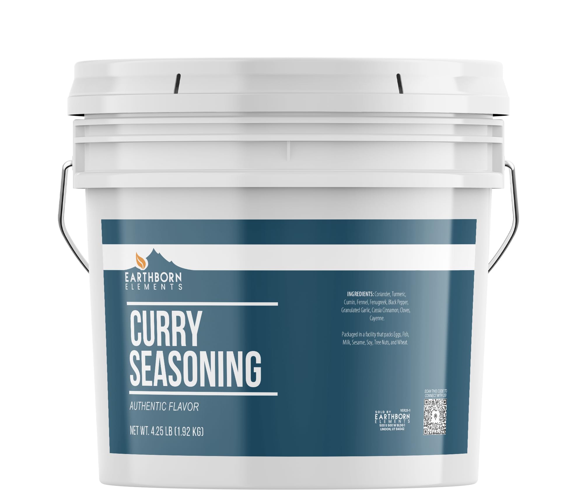 Earthborn Elements Curry Seasoning 1 Gallon Bucket for Aromatic Cooking Scenes, Perfect for Curries and Stir-Fries, Rich