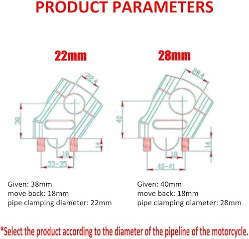 Miniatura 4 de Para V-STROM 800 DE VSTROM 800DE 2023 Manillar de motocicleta Elevador de Motocross Montaje Abrazadera Pit Bike Vstrom 800 (negro 1.102 in)