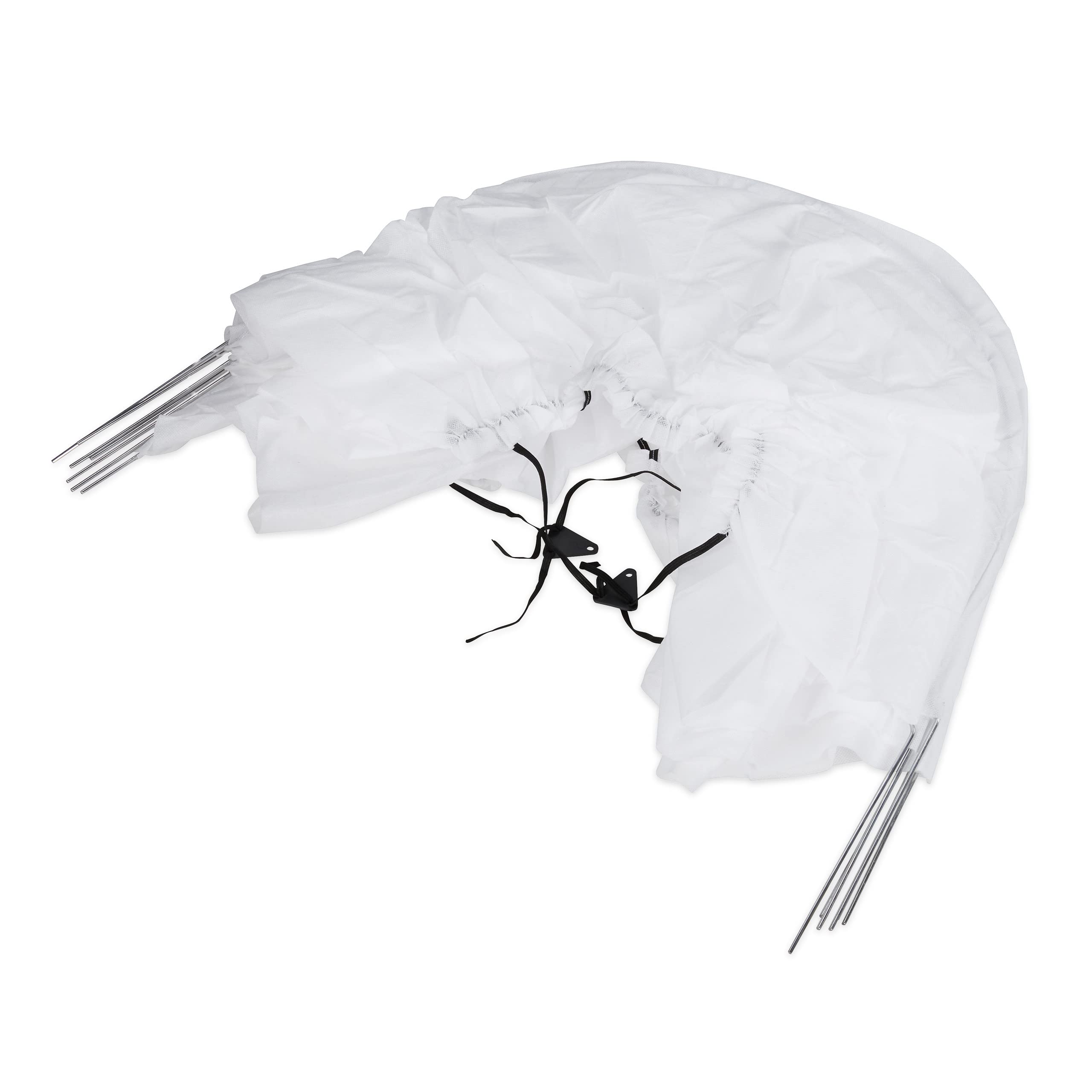 Relaxdays Pack 2 Invernaderos Túnel con Arcos, Protección para Huertos, 3,4 m Largo, contra Parásitos y Pájaros, Blanco