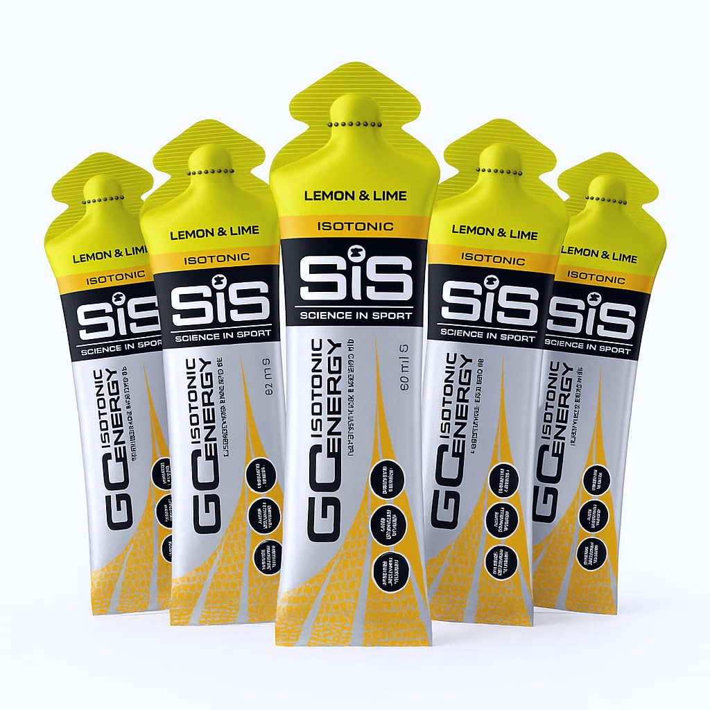 MM SIS Go Isotonic Energy Gel 5 Pack - Fast Absorption, Endurance Fuel for Running, Cycling & Triathlons - Performance Boost for Athletes (Lemon & Lime)