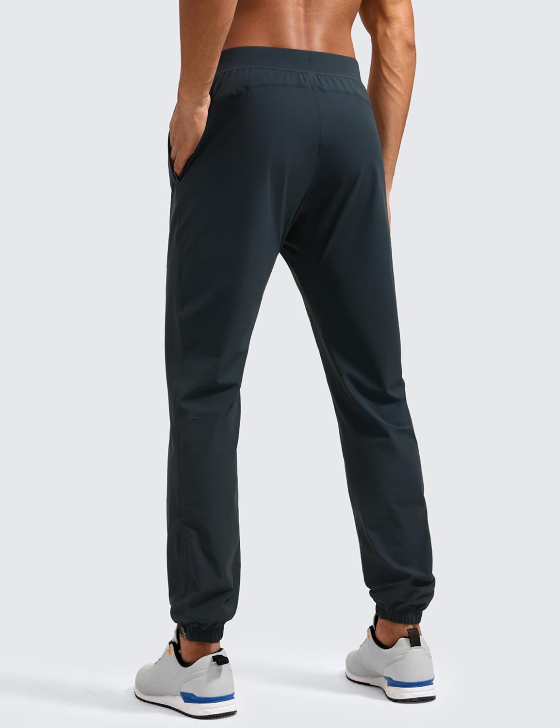 CRZ YOGA Athletic Joggers for Men 31" - Lightweight Running Training Pants with Zip Pockets and Ankle Zippers - Image 2