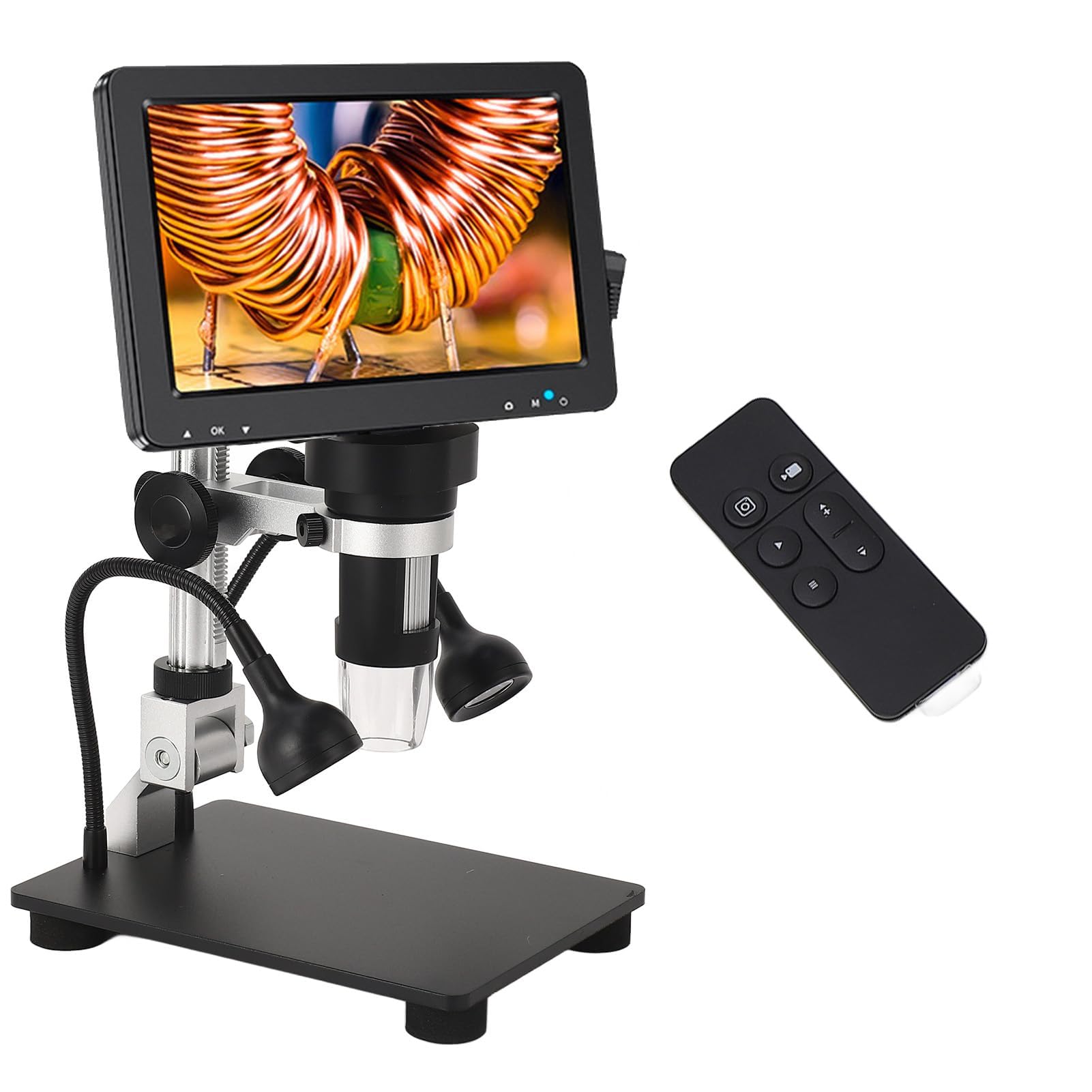 Mikroskop Cyfrowy Lcd, Mikroskop Cyfrowy Dm9 1600X Okular 1080P 50X Cal 16Mp Mierzalne Mikroskopy Lcd USB, Topnik Lutowniczy