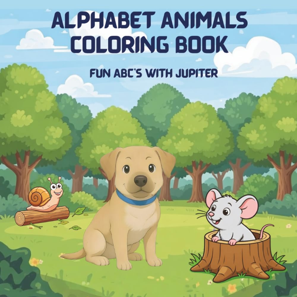 ALPHABET ANIMALS COLORING BOOK: FUN ABC'S WITH JUPITER