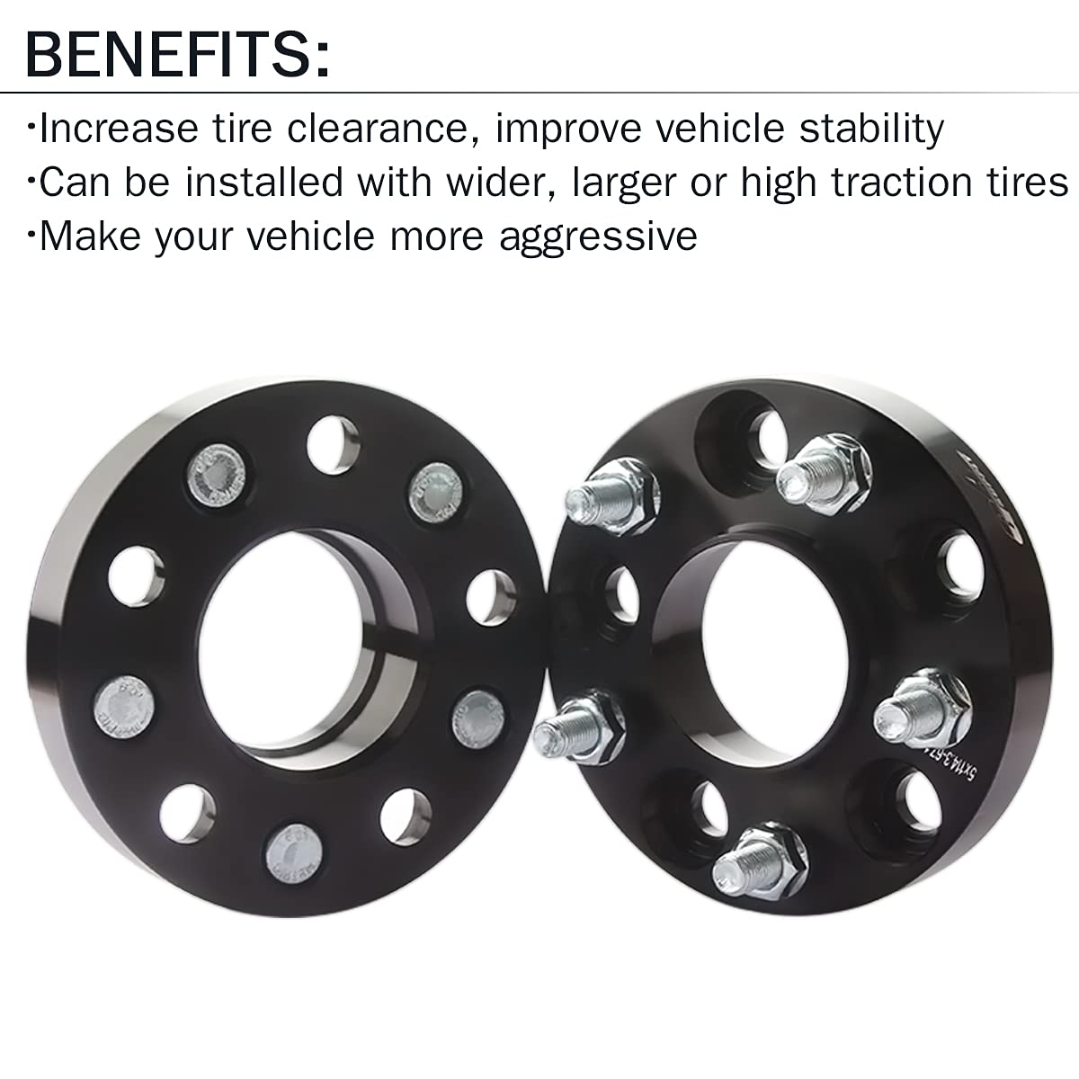 GAsupply 1 inch 5x114.3 Wheel Spacers Hubcentric, 5 Lug 25mm Wheel Spacers 5x4.5 67.1mm Hub Bore 12x1.5 Studs, Compatible with Compass, Patriot, Hyundai Genesis