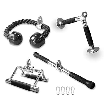 Lat Pulldown Attachments Combo LAT Pulldown Attachment With Multi-Option: V-Handle Tricep Bar