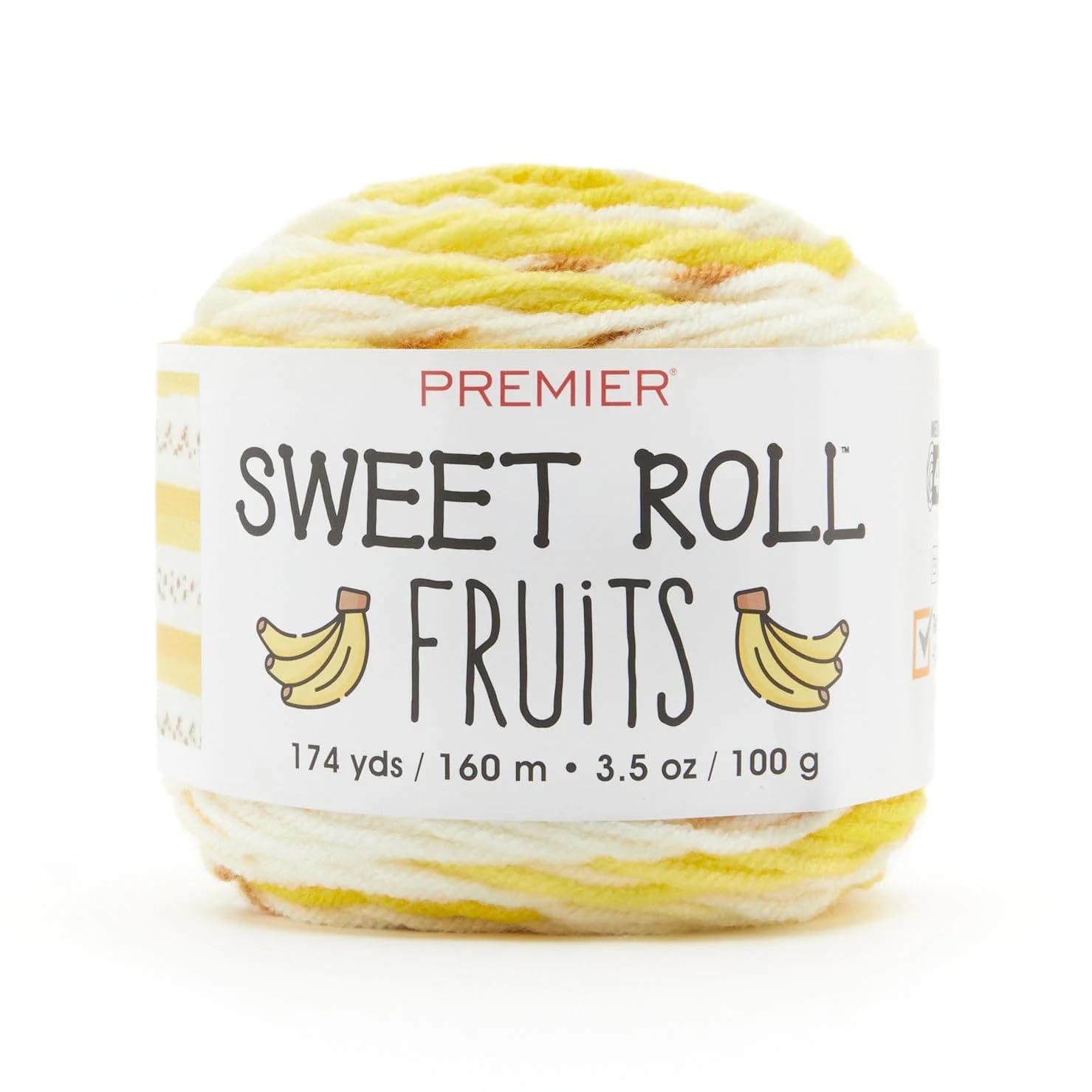 Laine Sweet Roll Banane en acrylique pour tricoter des plaids cocooning